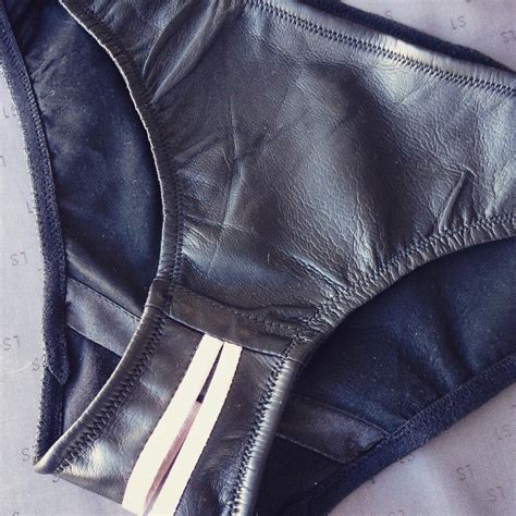 Leather lingerie and underwear for women. Leather panties .